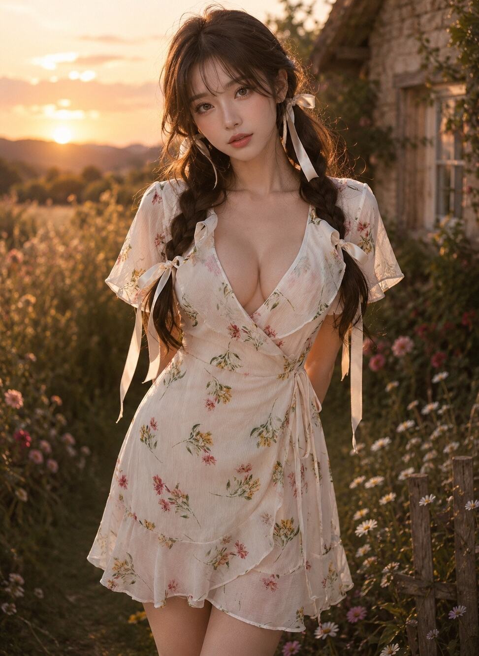 Forever Frolicking Among Wildflowers Fluttery Meadowcore dress & Sunlit Wanders